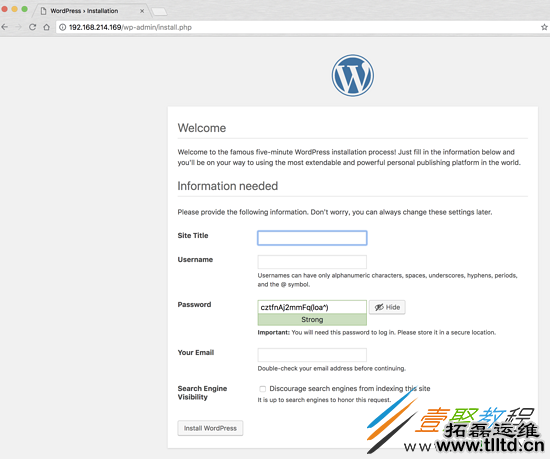 docker一键安装wordpress的方法步骤