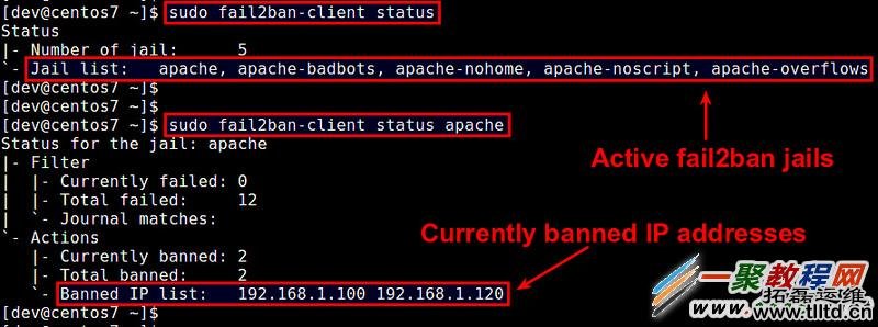 使用 fail2ban 防御 SSH 服务器的暴力破解攻击及保护Apache